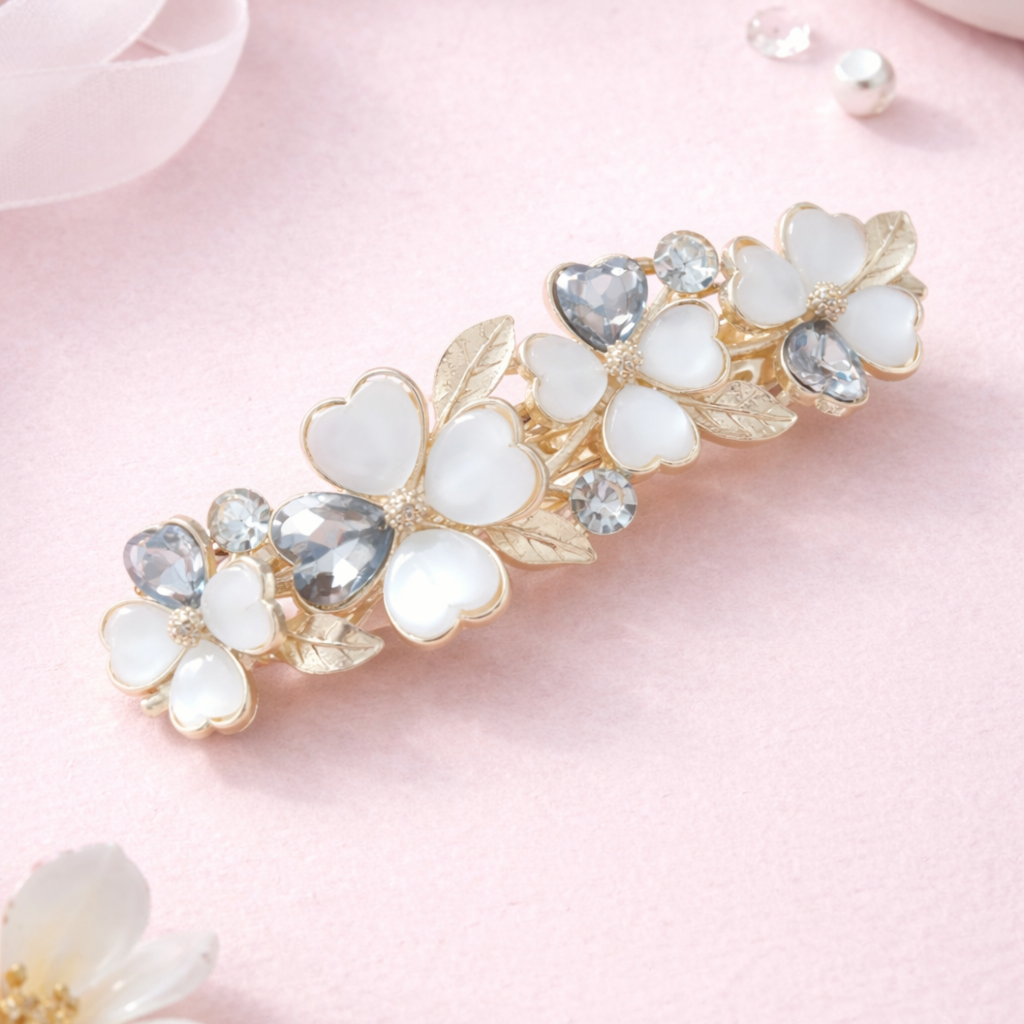 Francouzská spona do vlasů Blue Blossom3